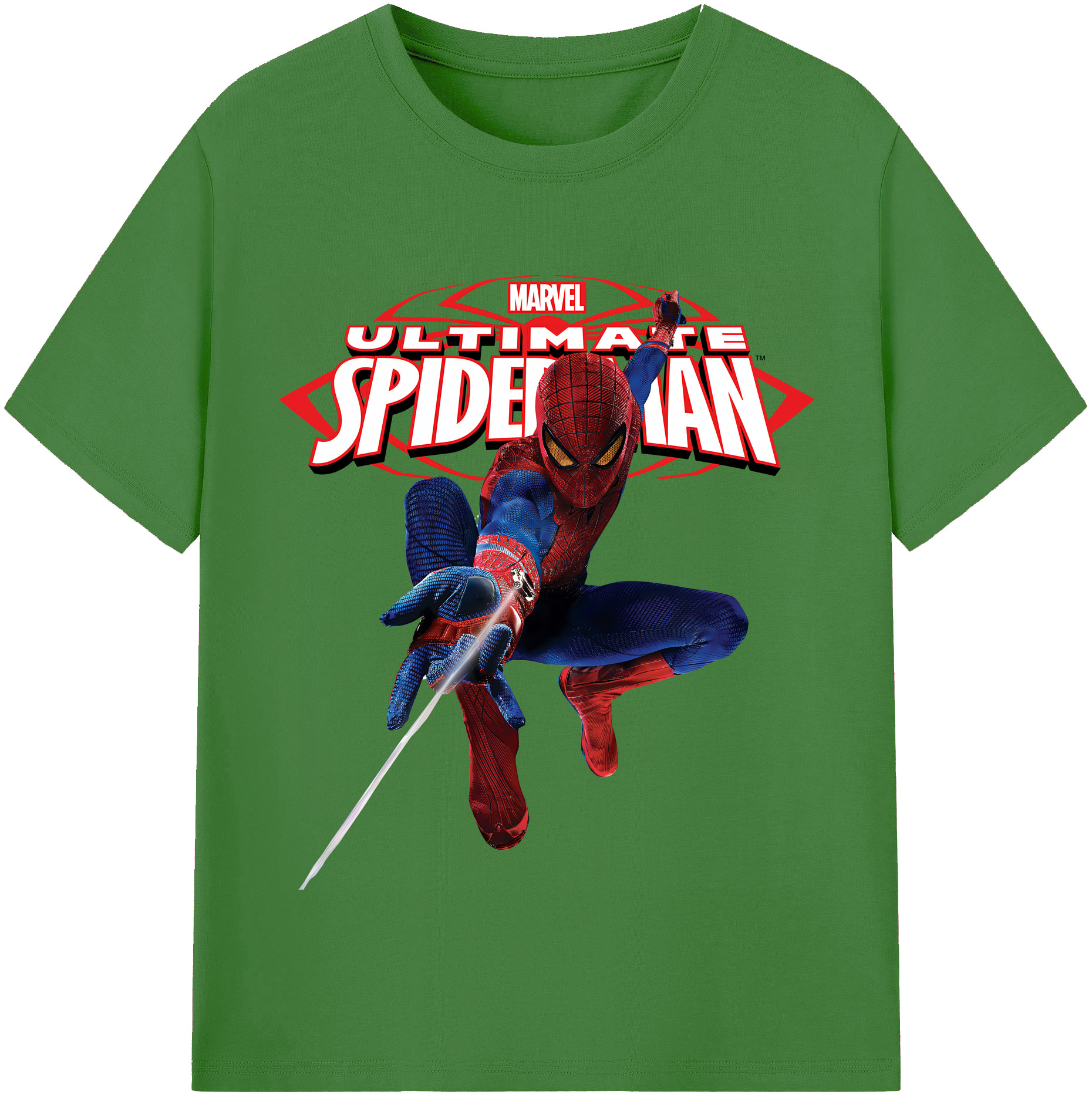 （画像用） Spider Man スパイダーマン レディースカジュアルプリントTシャツ（綿100％）